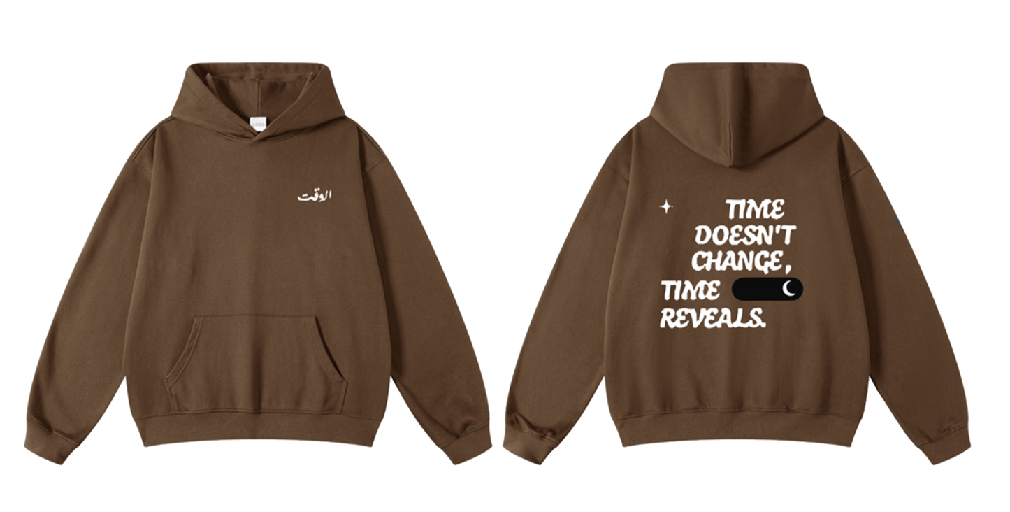 Essence of Time Brown Hoodie